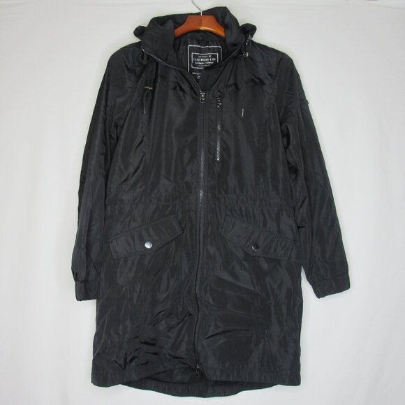 Lucky Brand Black Full Zip Hooded Windbreaker Performance  Parka Women's S Small - Picture 7 of 9